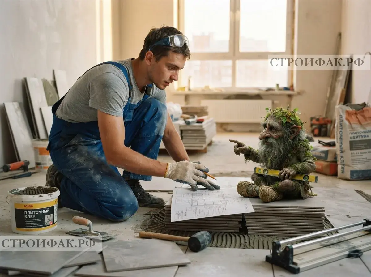 Укладываем плитку